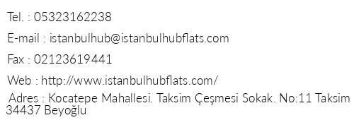 stanbul Hub Flats telefon numaralar, faks, e-mail, posta adresi ve iletiim bilgileri